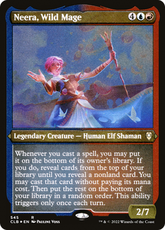 Neera, Wild Mage (CLB-545) - Commander Legends: Battle for Baldur's Gate Etched Foil-1