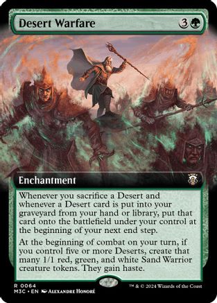 Desert Warfare (Extended Art) (Ripple Foil) (M3C-064) - Modern Horizons 3 Commander Foil-1