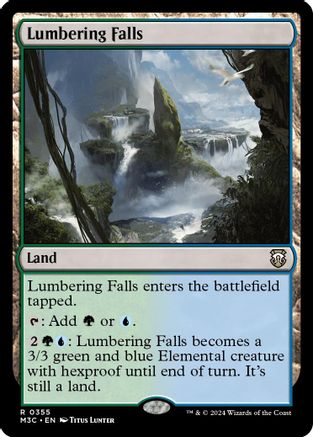 Lumbering Falls (Ripple Foil) [Modern Horizons 3 Commander]-1
