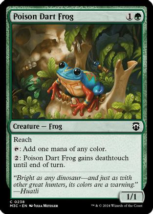 Poison Dart Frog (Ripple Foil) (M3C-238) - Modern Horizons 3 Commander Foil-1