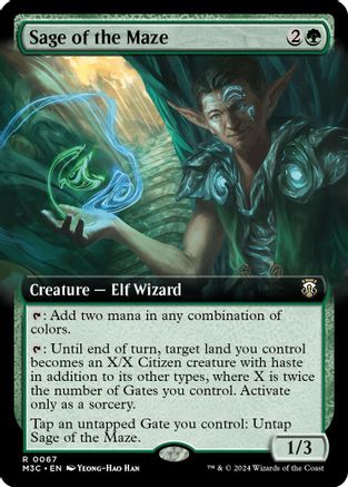 Sage of the Maze (Extended Art) (Ripple Foil) [Modern Horizons 3 Commander]-1