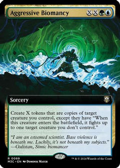 Aggressive Biomancy (Extended Art) (Ripple Foil) [Modern Horizons 3 Commander]-1