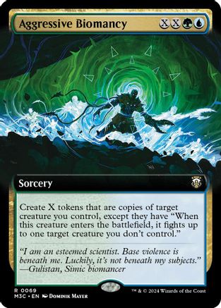 Aggressive Biomancy (Extended Art) (Ripple Foil) [Modern Horizons 3 Commander]-1