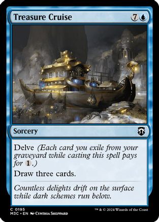 Treasure Cruise (Ripple Foil) (M3C-195) - Modern Horizons 3 Commander Foil-1