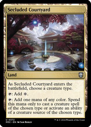 Secluded Courtyard (Ripple Foil) [Modern Horizons 3 Commander]-1