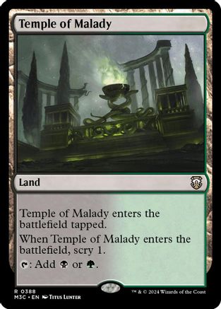 Temple of Malady (Ripple Foil) [Modern Horizons 3 Commander]-1