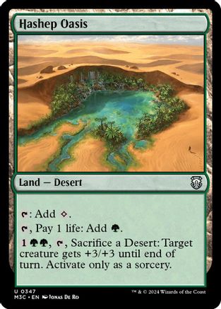 Hashep Oasis (Ripple Foil) (M3C-347) - Modern Horizons 3 Commander Foil-1