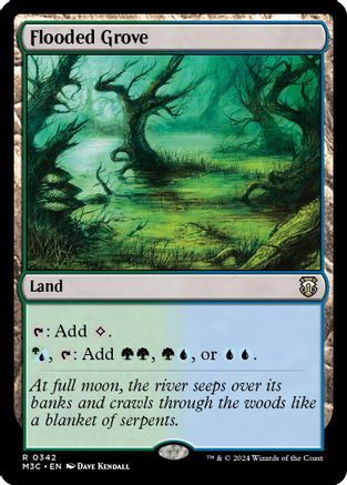 Flooded Grove (Ripple Foil) (M3C-342) - Modern Horizons 3 Commander Foil-1