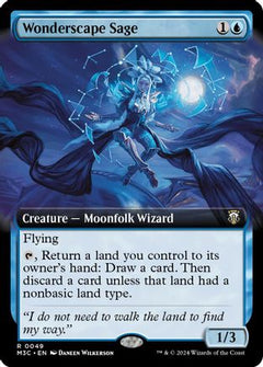 Wonderscape Sage (Extended Art) (Ripple Foil) (M3C-049) - Modern Horizons 3 Commander Foil-1