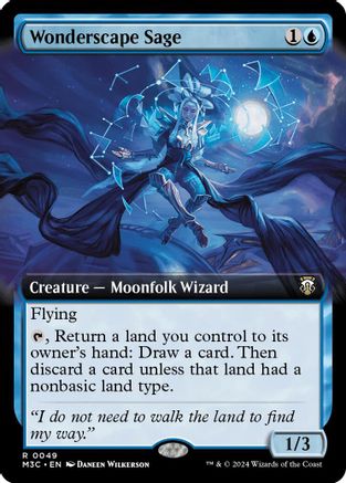 Wonderscape Sage (Extended Art) (Ripple Foil) (M3C-049) - Modern Horizons 3 Commander Foil-1