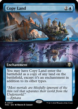 Copy Land (Extended Art) (Ripple Foil) [Modern Horizons 3 Commander]-1