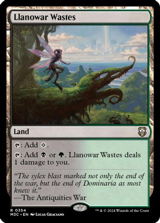 Llanowar Wastes (Ripple Foil) (M3C-354) - Modern Horizons 3 Commander Foil-1