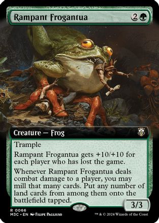 Rampant Frogantua (Extended Art) (Ripple Foil) [Modern Horizons 3 Commander]-1