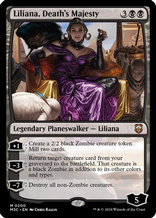 Liliana, Death's Majesty (Ripple Foil) (M3C-200) - Modern Horizons 3 Commander Foil-1