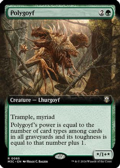 Polygoyf (Extended Art) (Ripple Foil) [Modern Horizons 3 Commander]-1