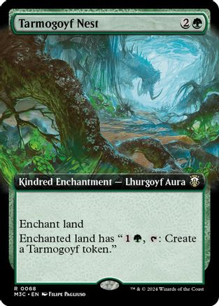 Tarmogoyf Nest (Extended Art) (Ripple Foil) (M3C-068) - Modern Horizons 3 Commander Foil-1