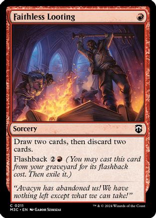 Faithless Looting (Ripple Foil) [Modern Horizons 3 Commander]-1