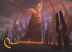 Phyrexian Tower Art Card (Gold-Stamped Signature) (ASMH3-023) - Art Series: Modern Horizons 3-1