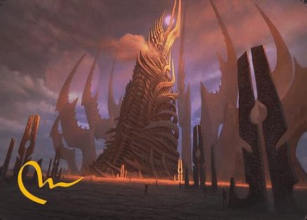 Phyrexian Tower Art Card (Gold-Stamped Signature) (ASMH3-023) - Art Series: Modern Horizons 3