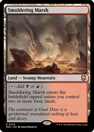 Smoldering Marsh (Ripple Foil) (M3C-379) - Modern Horizons 3 Commander Foil-1