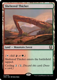 Sheltered Thicket (Ripple Foil) [Modern Horizons 3 Commander]-1