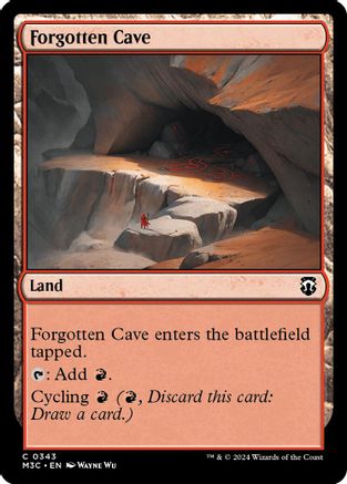 Forgotten Cave (Ripple Foil) (M3C-343) - Modern Horizons 3 Commander Foil-1