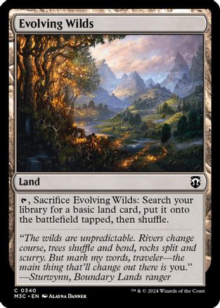 Evolving Wilds (Ripple Foil) (M3C-340) - Modern Horizons 3 Commander Foil-1