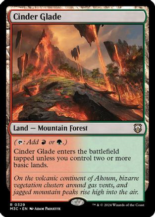 Cinder Glade (Ripple Foil) [Modern Horizons 3 Commander]-1