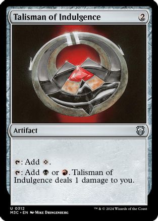 Talisman of Indulgence (Ripple Foil) [Modern Horizons 3 Commander]-1