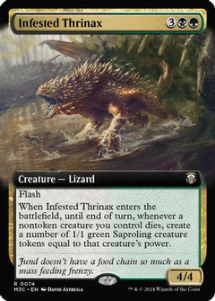 Infested Thrinax (Extended Art) (Ripple Foil) [Modern Horizons 3 Commander]-1