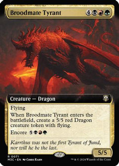 Broodmate Tyrant (Extended Art) (Ripple Foil) [Modern Horizons 3 Commander]-1