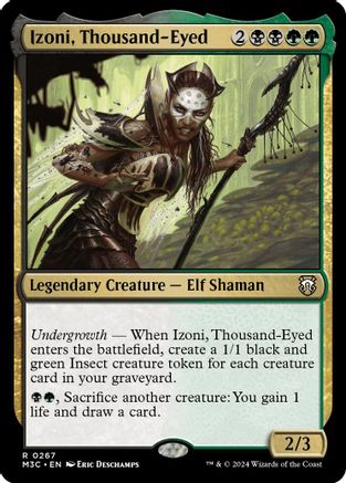 Izoni, Thousand-Eyed (Ripple Foil) (M3C-267) - Modern Horizons 3 Commander Foil-1