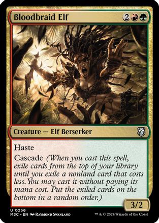 Bloodbraid Elf (Ripple Foil) [Modern Horizons 3 Commander]-1