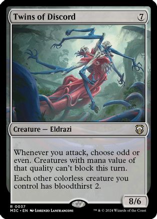 Twins of Discord (Ripple Foil) (M3C-037) - Modern Horizons 3 Commander Foil-1