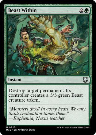 Beast Within (Ripple Foil) (M3C-223) - Modern Horizons 3 Commander Foil-1