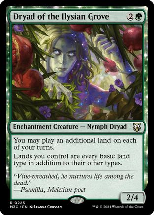 Dryad of the Ilysian Grove (Ripple Foil) [Modern Horizons 3 Commander]-1