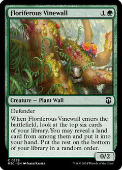 Floriferous Vinewall (Ripple Foil) (M3C-228) - Modern Horizons 3 Commander Foil-1