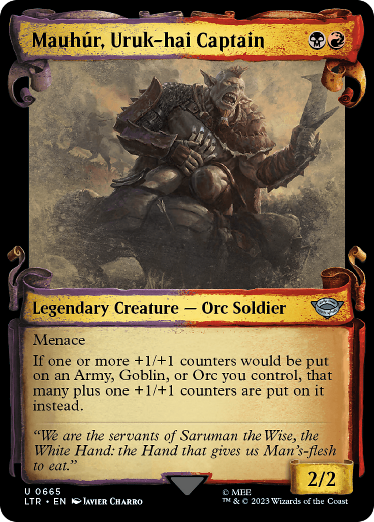 Mauhur, Uruk-hai Captain [The Lord of the Rings: Tales of Middle-Earth Showcase Scrolls]-1