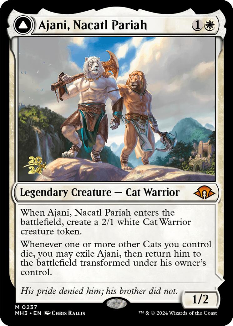 Ajani, Nacatl Pariah [Modern Horizons 3 Prerelease Promos]-1