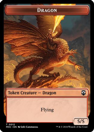 Dragon // Treasure Double-Sided Token [Modern Horizons 3 Commander Tokens]-3