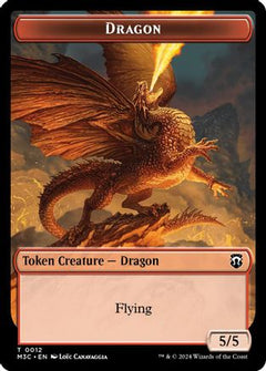 Dragon // Treasure Double-Sided Token [Modern Horizons 3 Commander Tokens]-3