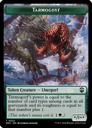 Tarmogoyf // Saproling Double-Sided Token [Modern Horizons 3 Commander Tokens]-3
