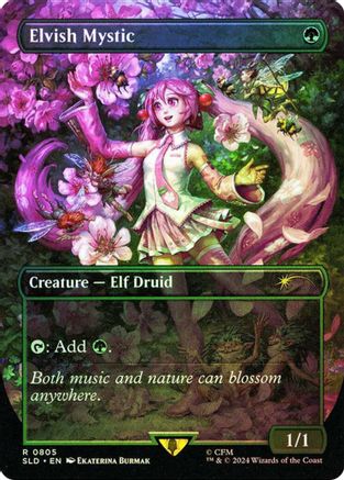 Elvish Mystic (0805 - Japanese Rainbow Foil) [Secret Lair Drop Series]-1
