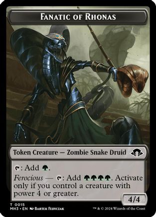 Fanatic of Rhonas Token [Modern Horizons 3 Tokens]-1