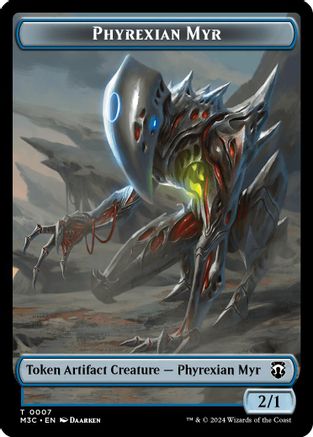 Phyrexian Myr (Ripple Foil) // Servo Double-Sided Token [Modern Horizons 3 Commander Tokens]-101