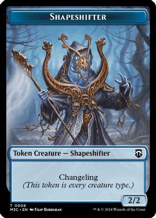 Shapeshifter (0008) (Ripple Foil) // Dragon Double-Sided Token (M3C-8 // 12) - Modern Horizons 3 Commander Foil-1