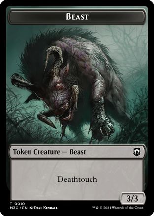Beast (0010) (Ripple Foil) // Shapeshifter (0008) Double-Sided Token (M3C-10 // 8) - Modern Horizons 3 Commander Foil-1