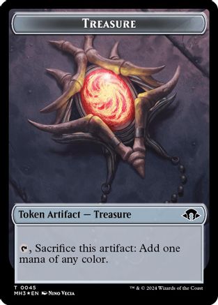 Treasure (Ripple Foil)  // Copy Double-Sided Token (MH3-34 // 1) - Modern Horizons 3 Foil-1