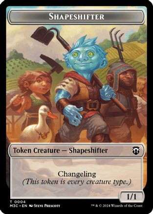 Shapeshifter (0004) (Ripple Foil) // Copy Double-Sided Token [Modern Horizons 3 Commander Tokens]-19