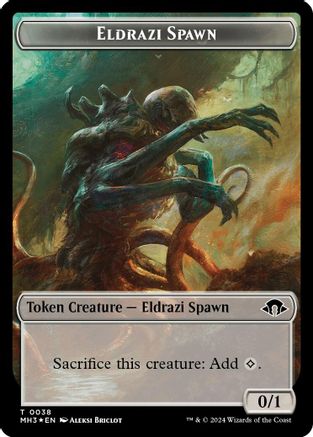 Eldrazi Spawn (Ripple Foil) // Eldrazi Scion Double-Sided Token [Modern Horizons 3 Commander Tokens]-4